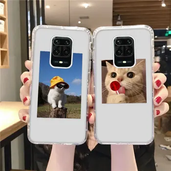 Silicio Atveju Xiaomi Redmi 9A Atvejais Cute Kačių Fundas Xiaomi Redmi Pastaba 10 9 8 Pro 