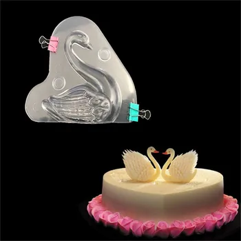Skaidrus 3D Gulbė Batų Formos Plastiko Šokolado Liejimo 