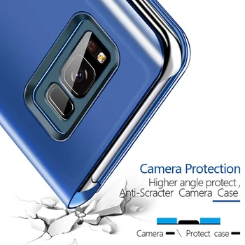 Smart Veidrodis, Flip Case For Samsung Galaxy J7 2016 Atvejais Etui Odinis Telefono Dangtelį Samsung J7 2016 J72016 J710 Magnetinio Atveju