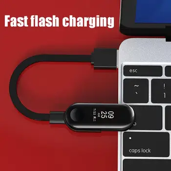 Stiger Įkroviklio Kabelį Mi Band 3 USB Įkrovimo Laidą Xiaomi 3 Smart Žiūrėti 14cm TPE Atsparus smūgiams Šviesos Mažas