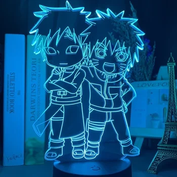 TAKARA TOMY Naruto Uchiha Itachi 3D naktį šviesos diodų (LED) šviesos, kūrybos dovana, spalvinga trijų matmenų stalo lempa gimtadienio dovana žaislas