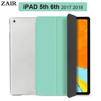 Tablet Case For iPad 9.7 2017 2018 A1893 A1954 A1822 fundas PU Ultra Plonas pažadinti Smart Cover Case for iPad 5 6 5 6-osios Kartos