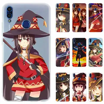 Telefono dėklas Silikoninis Dangtelis Huawei Honor 20 9a pro 10 9 lite 8a 8X x10 9a 7A Pro 30 30s Anime Konosuba Megumin