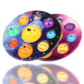 Tiesioginio Burbulas Fidget Žaislai Aštuonių Didžiųjų Planetų Modelis Paprastas, Dimple Jutimo Žaislas Įtempių Kovos Nerimas ADHD Fidget Žaislai