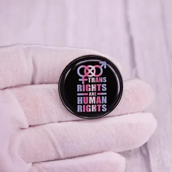 Trans Teisės yra Žmogaus Teisių ženklelį Pasididžiavimas LGBTQ atlapas pin Feminizmas Feminizmo Darbotvarkės Trans Ally Lygybės Lygios