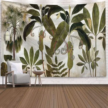 Tropinių miškų, kraštovaizdžio fone audinio fone, sienų apdaila audinys audinys gobelenas namų puošybai freskos