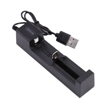 USB 18650/21700/22650/16340 Standartinė Baterija, Įkroviklis 1 Slots Universalus Protingo Įkroviklio 3,6 V, 3,7 V Akumuliatoriai Li-ion