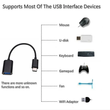 USB 2.0 Type C) USB A Female OTG kelyje USB Host Adapteris Kabelio Tipas-c Otg Kabeliu USB 2.0 Tipas-c Otg Adapteris, Skirtas Telefonas