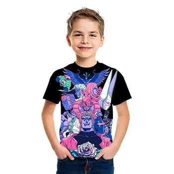 Vasarą Vaikai JOJO ' s Bizarre Adventure Ainme T-shirt 2021 Originalus Kolegija Stiliaus Viršaus į Jaunimo 3D Spausdinimo Trumpas Rankovėmis Tee