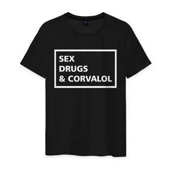 Vyriški T-shirt medvilnės sekso, narkotikų corvalol
