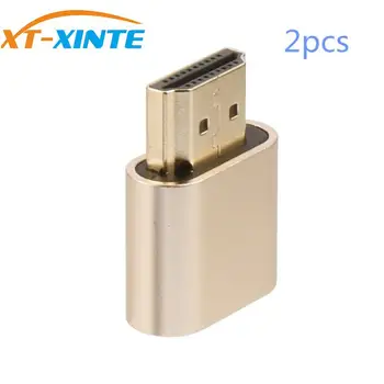 XT-XINTE 2vnt Virtualus Ekranas HDMI Adapteris-suderinama DDC EDID Manekeno Plug Begalvis Dvasios Ekranas Emuliatorius Vaizdo kortelės Užraktas plokštė