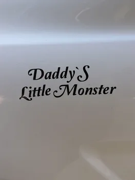 ZTTZDY 15CM*5.8 CM Juokingi Žodžiai Daddy ' s Little Monstras Vinilo Lipdukai Automobilių Automobilių Lipdukas ZJ2-0200