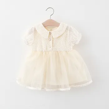 ZWY1114 Naujas Todder Vasaros Suknelės Baby Girl Drabužiai Mažai Daisy Gėlių Spausdinti Princesė Miela Šalis, Berankovis Suknelė 2-10Y