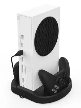 Žaidimų Mašina Aušinimo Paramos Stovėti Xbox Serijos S, Dual Fan Cooler 3 USB HUB Valdytojas Įkroviklis Adapteris Su LED Indikatorius