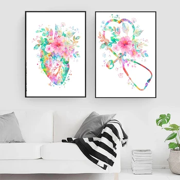 Žmogaus Anatomija Kūrinys Medicinos Sienos Nuotrauka Anatominiai Širdies Derliaus Plakatas Šiaurės Drobė Spausdinti Švietimo Tapyba, Modernus Dekoro