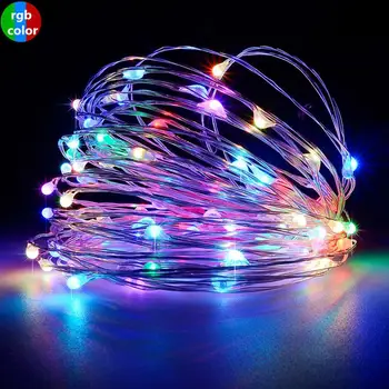 100/200 LED Saulės Varinės Vielos String Lempos, Led Juostos Pasakų Girliandą Lauko Sodo Dekoratyvinės Šviesos Vestuvių papuošalai Kalėdų