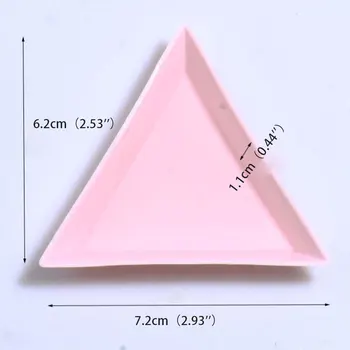 10vnt Trikampis Plokštelės Dėklas kalnų krištolas 