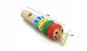 1Pc Kūdikių Švilpimas Žaislas Medinis Atsitiktinių Spalvų Žaislų, Animacinių filmų Gyvūnų Švilpukas Švietimo Muzikos instrumentų Žaislas, skirtas Kūdikiams, Vaikams, Vaikai