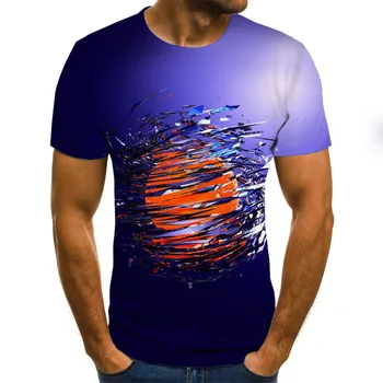 2020 Naujas Vasaros 3D Atspausdintas vyriški Marškinėliai Atsitiktinis Trumpas Rankovėmis VYRIŠKI T-Shirt Mados Hip-Hop