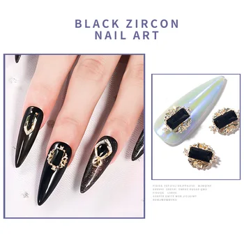 2020 naujas nagų priedai micro inkrustacijos su cirkono Black Swan Japonijos nagų deimantų papuošalai