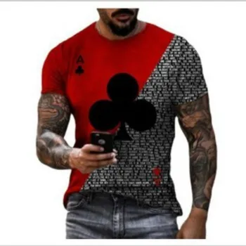 2021 Vyrų Drabužiai Retro T-Shirt Ritininės 3D Spausdinimo, Apvalios Kaklo Marškinėliai Mados Asmenybės Kvėpuojantis Audinys