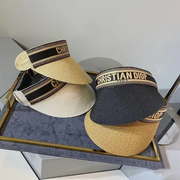 2021 m. Pavasario Ir Vasaros Naujų korėjos Stiliaus Tuščias-Top Hat Populiarus Laišką skėtį nuo saulės Skrybėlę Paplūdimio apsauga nuo Saulės Antis Kalba Bžūp