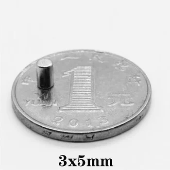 20~1000pcs 3x5 mm, Galingas, Stiprus Magnetinis Magnetai 3mm x 5mm Nuolatinis Neodimio Magnetai disko 3x5mm Mažas Apvalus Magnetas 3*5 mm