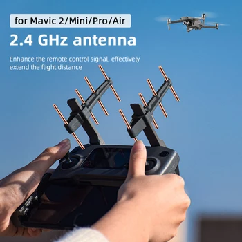 2vnt Valdytojas Signalo Stiprintuvas Yagi Antena Extender DJI Mavic 2/Mavic Mini/Mavic Pro Drone Siųstuvas Pratęsimo 2.4 Ghz