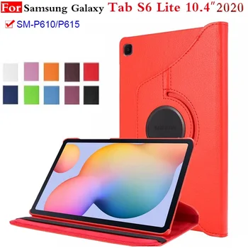 360 Laipsnių Besisukantis Stovas Samsung Galaxy Tab S6 Lite 10.4 2020 Tablet Atveju Odos Raštas Padengti SM-P610 SM-P615 Atveju