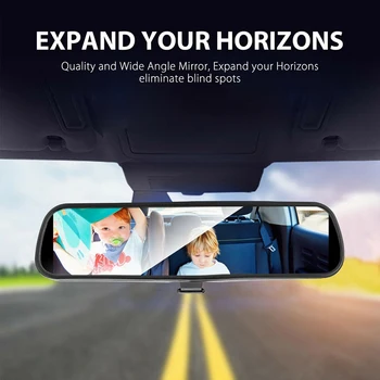 360 laipsnių Reguliuojamas Universalus Auto Salono Galinio vaizdo Veidrodėlis Pakeitimo Stiklo 8 Colių Diena / Naktis