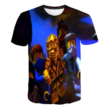 3D Berniukų T-shirtsSummer Vaikai Ninjago T Shirts Animacinių filmų anime mados Berniukas, Mergaitė, marškinėlius Kostiumas Berniukui, Drabužiai Vaikams, Drabužiai 4T-14T