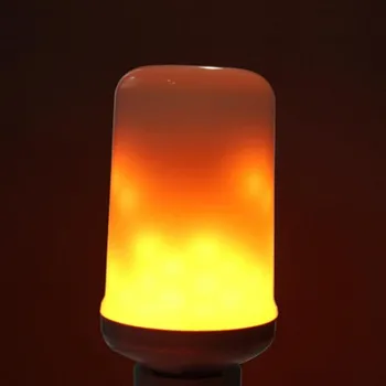 4 Režimo LED Liepsnos poveikis dekoratyvinės lemputės, LED dinaminis liepsna lemputė E14 E27 Kūrybos kukurūzų svogūno Liepsna modeliavimo efektas Naktį šviesos