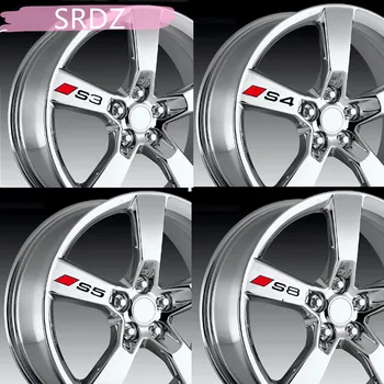 4pcs Automobilio Ratlankio Lipdukas Audi S3 S4 S5 S6 S7 S8 SQ3 SQ5