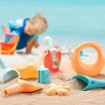6 Vnt. Rinkinys Silikono Vaikai Paplūdimio Žaislai, Kūdikių Vasaros Kasti Smėlio Įrankis su Kibiras Vandens Žaidimo Lauko Žaislų Rinkinys Smėlio Už Vaikas
