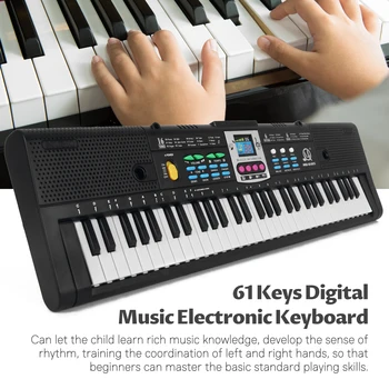 61 Klavišai Skaitmeninės Muzikos Elektroninių Klaviatūra Vaikai Daugiafunkcinis Elektrinis Pianinas Klavišiniai Fortepijonui Studentų ir Mikrofono Funkcija