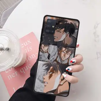 Anime Ataka Titan Levi Akermano Minkštas Viršelis Telefono dėklas Samsung S8 9 10 20 Plus 