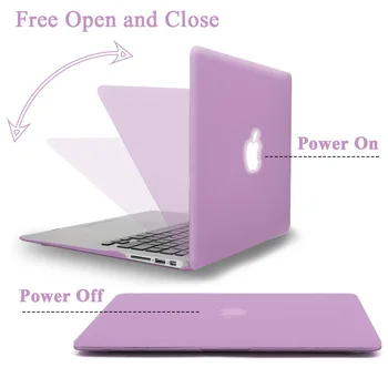Apple Macbook Air 11/Air 13/ MacBook Pro 13/Pro 15 /Macbook 12 Guma Matinė Violetinė Nešiojamas Apsauginį Korpuso Dangtelį Atveju