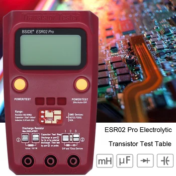 BSIDE ESR02 Pro Tranzistorius ESR/SMD Testeris M328 Smart Diode Triode Talpa Varžos Matuoklis LCD Ekranas MOS/PNP/NPN Bandymo Įrankis