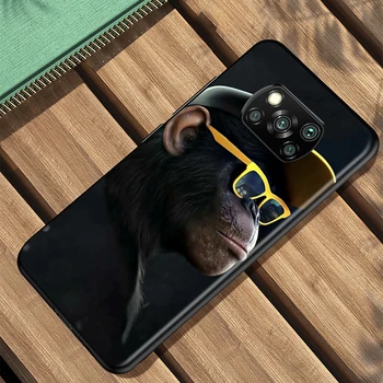 Baby Monkey ir Mama Xiaomi Poco X3 NFC M3 M2 X2 F3 F2 Pro C3 F1 Mi Žaisti Sumaišykite 3 A2 A1 6X 5X Black Telefono dėklas