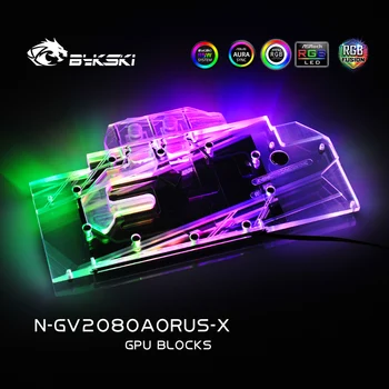Bykski N-GV2080AORUS-X Visišką GPU Vandens Blokas GIGABYTE AORUS RTX2080 XTREME 8G Grafikos plokštės,VGA Watercooler