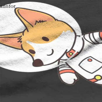 Corgi Šuo Astronautas Vietos Vyrams, Moterims Birthda T-Shirt Juokinga Punk Anime Negabaritinių Apvalios Apykaklės Tshirts 26564