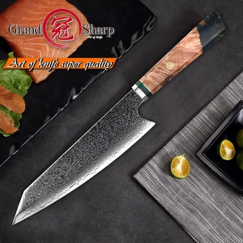 Damaske Virtuvinis Peilis vg10 Japonijos Damasko plieno Chef Peilis Pjaustyti Kepimo Įrankiai 67 Sluoksnių Damasko Plieno Japonų Virtuvė