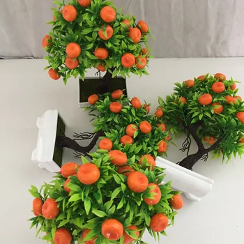 Dirbtiniai Augalai Plastiko Tikroviška Modeliavimas Apelsinų Vaisiai Dirbtinė Apelsinų Medžio, Rankų Darbo