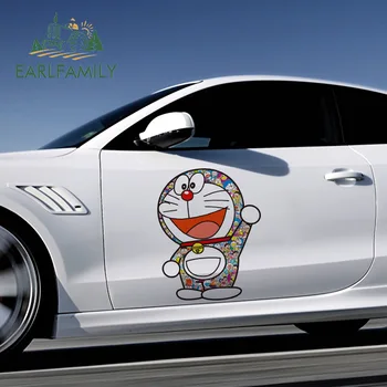 EARLFAMILY 43cm x 33.7 cm Doraemon Vinilo Medžiagos, Automobilių Lipdukai Vandeniui Bauda Decal Sąkandis Nulio Motociklo Apdaila