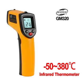GM320 Infraraudonųjų spindulių Termometras (Ne Žmogaus) Pramonės Pyrometer Temperatūra Ginklą Skaitmeninis Lazerinis Termometras-58℉~716℉ (-50~380℃）