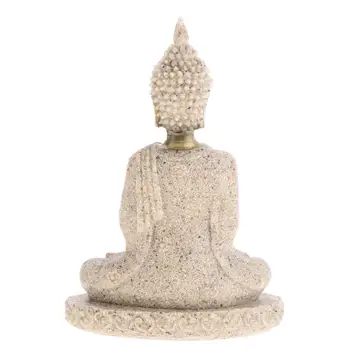 Hue Smiltainio Meditacija Budos Statula, Skulptūra Rankų Darbo Statulėlės Meditacija Miniatiūros Ornamentu Statula Namų D#3