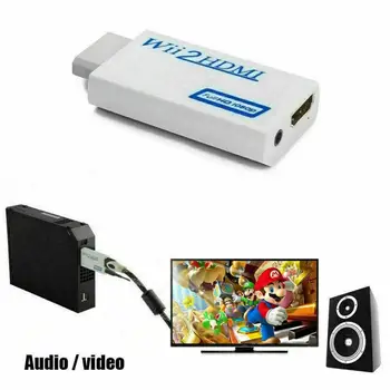 KARŠTO Full HD 1080P Wii Su HDMI suderinamus Konverteris Adapteris Wii2 Konverteris 3.5 mm Audio PC HDTV Ekranas Dropshipping
