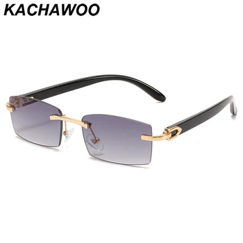 Kachawoo vyrų aikštė akiniai nuo saulės taškus juodas pilkas stačiakampis mados akiniai metalo moterų Europos stiliaus 2021 priedai