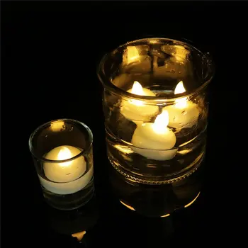Karšto 12pcs Led Žvakė Namų Dekoro Plūduriuojantis Vandeniui Flameless Žvakė su baterijomis Šalies Vestuvinių Žvakių Šviesos Lempos