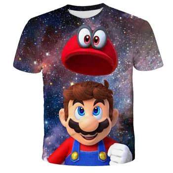 Karšto Pardavimo Harajuku Klasikiniai žaidimai, Super Mario vaikų Berniukų ir mergaičių marškinėliai Super Smash Bros 3D t-shirt hip-hop marškinėlius streetwear